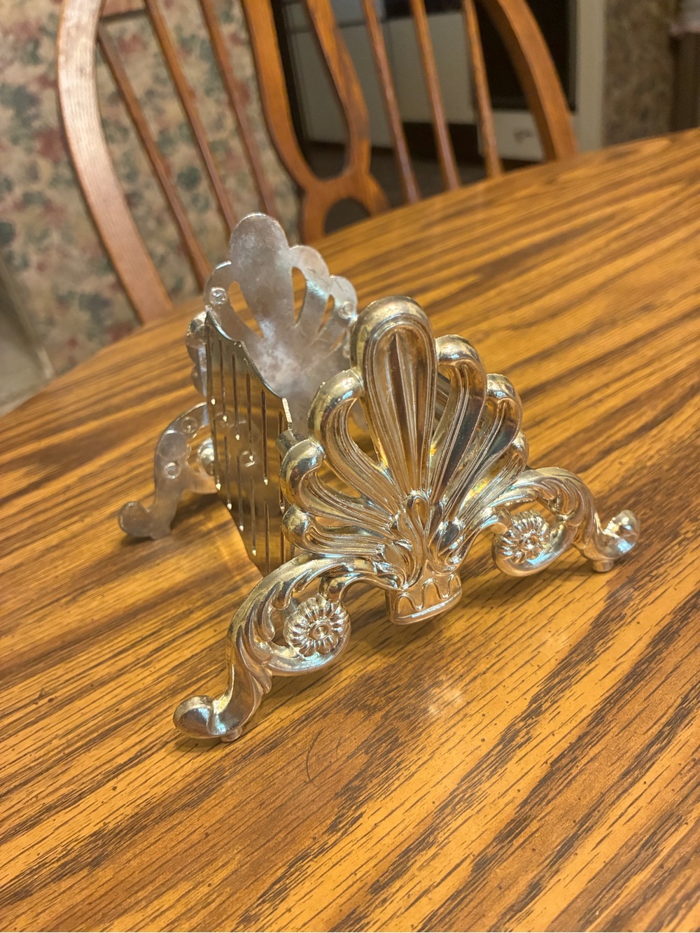 Vintage Silver Plate Knife Rest Caddy | Ornate Victorian Knife Holder | - Picture 4 of 6